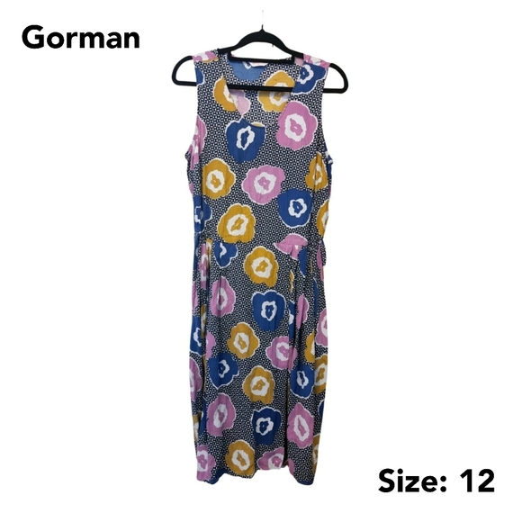 gorman Dresses & Skirts - Gorman Size 12 Multicoloured dress, 100% Silk, Stretchy Elastic waist, No Sleeve